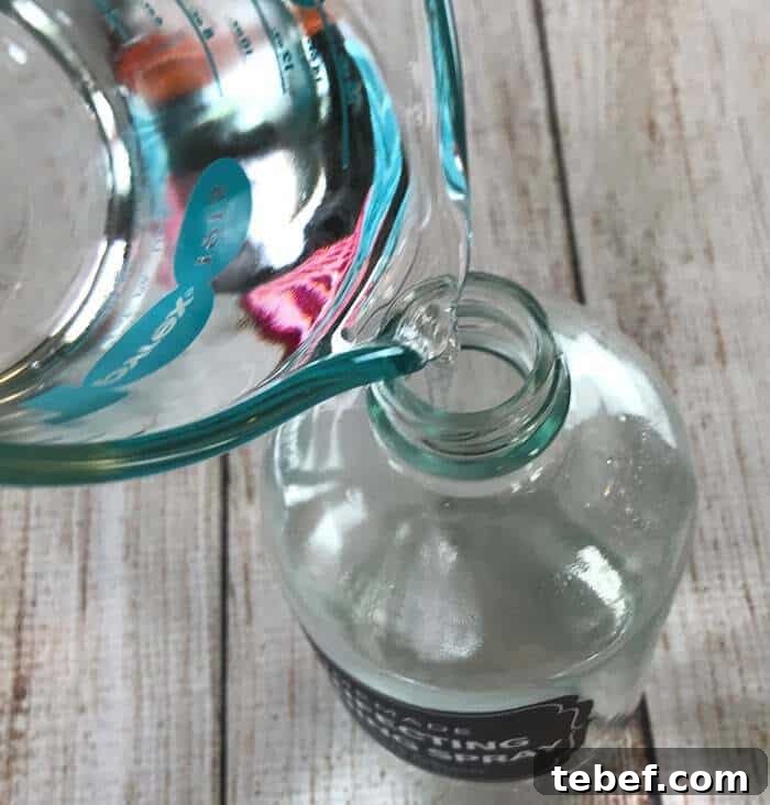 DIY Disinfecting Cleaning Spray Recipe That Kills Germs 6 add alcohol to spray bottle