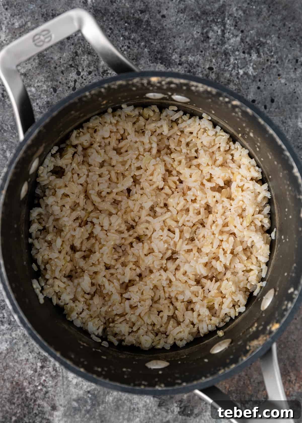 Perfectly Fluffy Brown Rice: Simple Step-by-Step Cooking Guide 7 brown rice in pan