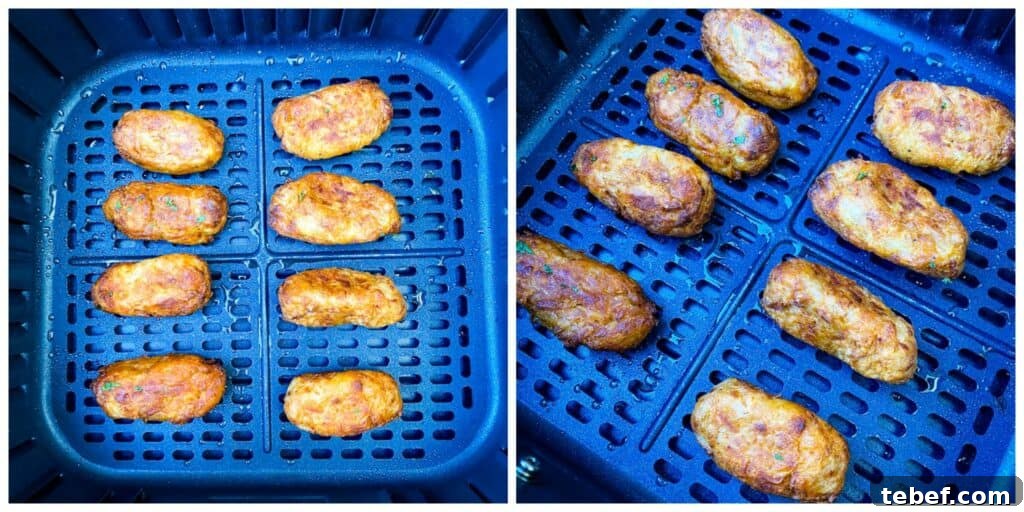 Crispy Air Fryer Tater Tots: Perfectly Golden Every Time 8 cooked air fryer tater tots