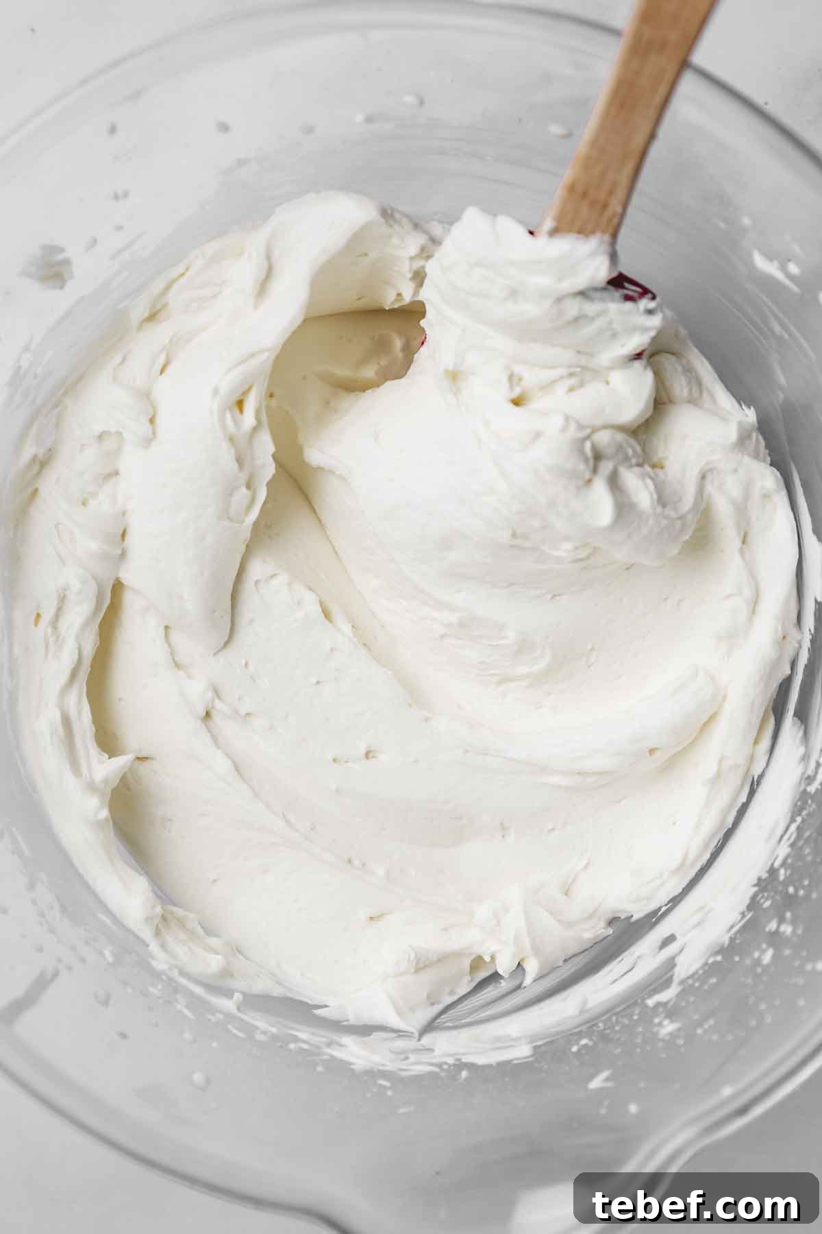 Raspberry Mascarpone Layer Cake with Fresh Cream Filling 8 Mascarpone frosting in a mixing bowl