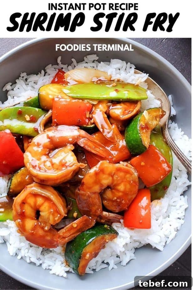 Instant Pot Shrimp Stir-Fry: Quick Garlic Soy Recipe 4 instant pot shrimp stir fry recipe with veggies served on white rice