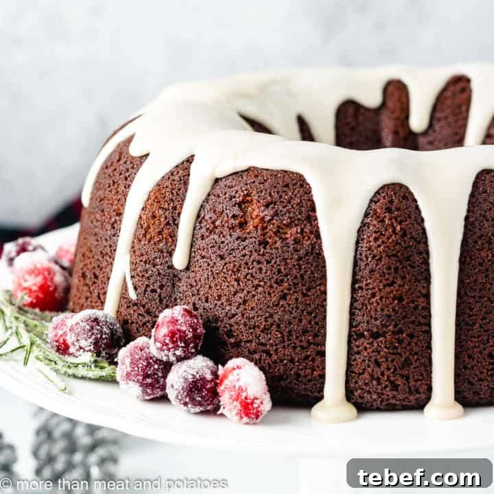 Cake with cranberries on a stand.