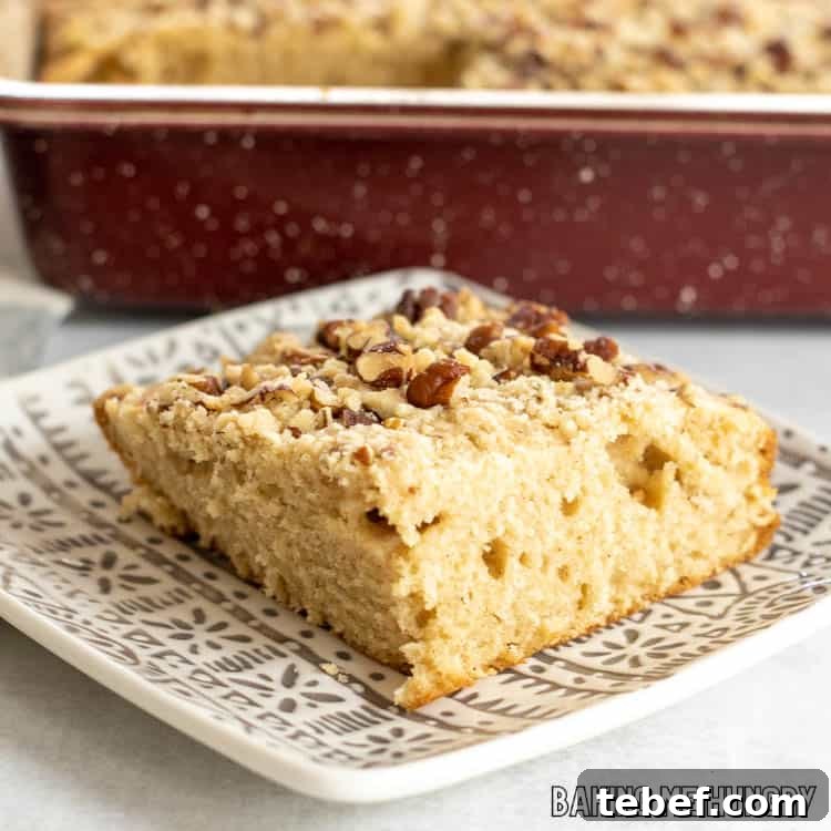 piece of cowboy coffee cake on plate