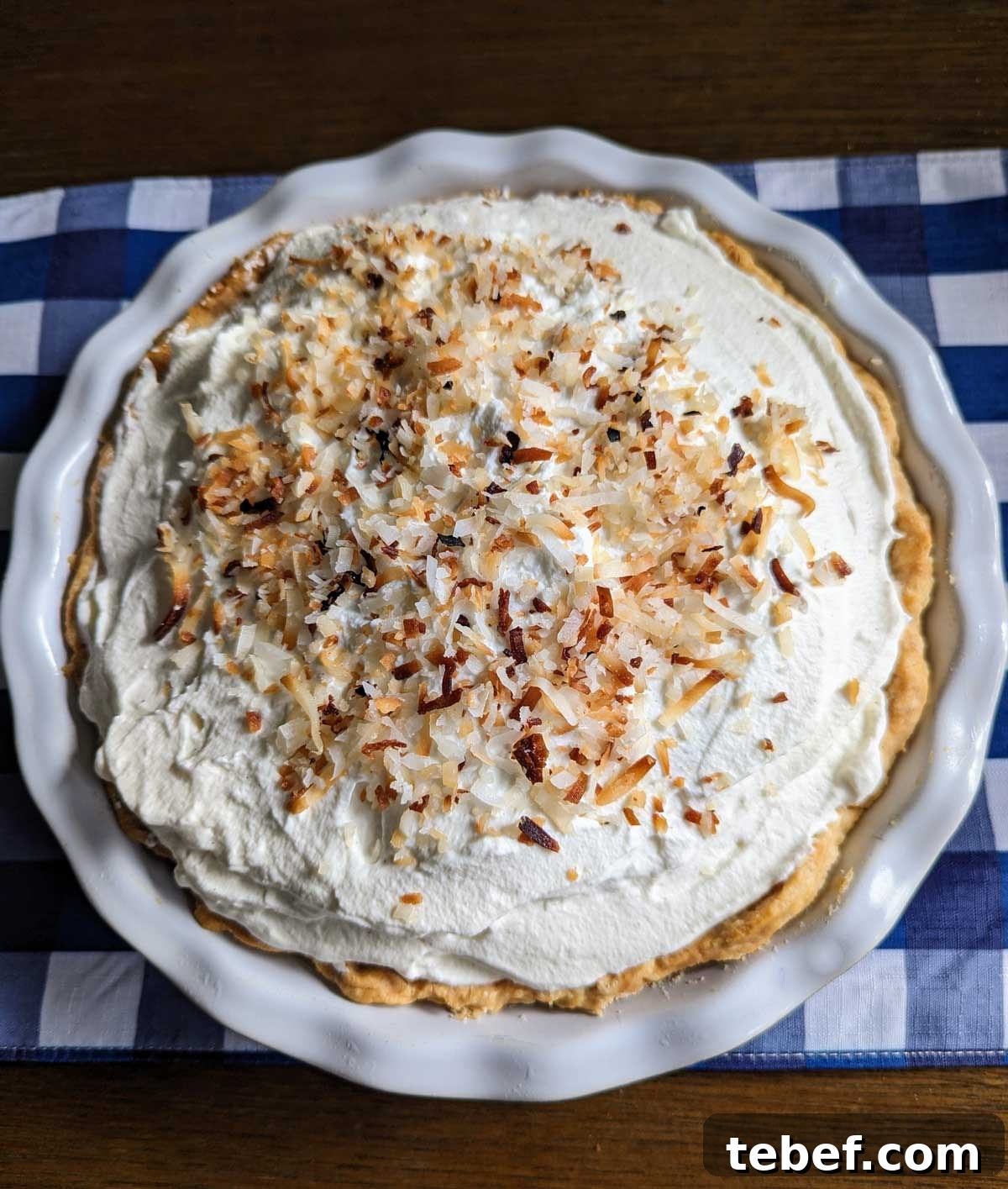 Coconut Cream Pie Made with Half-and-Half: Rich Homemade Recipe 2 Whole Coconut Cream Pie