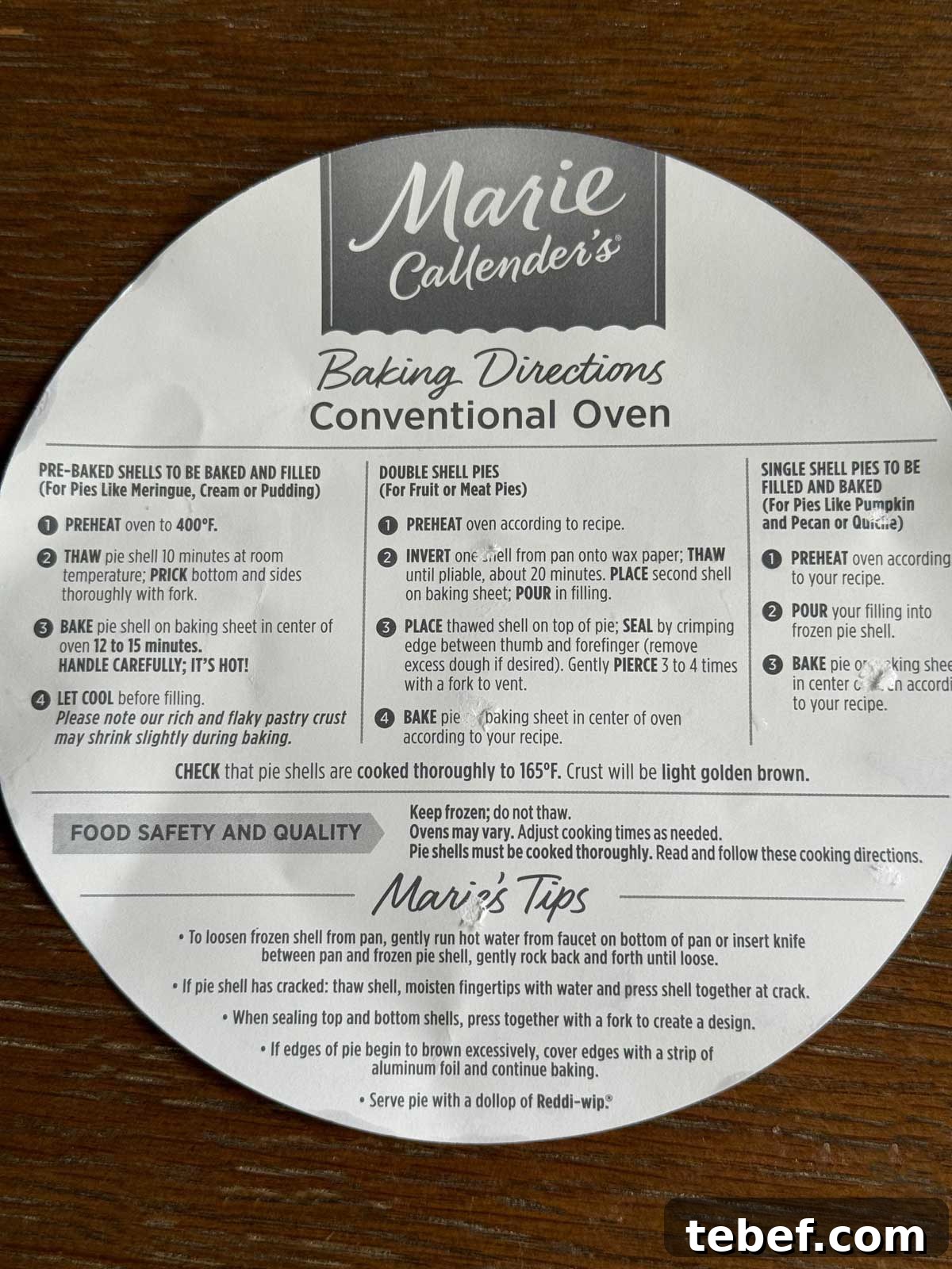 Coconut Cream Pie Made with Half-and-Half: Rich Homemade Recipe 4 Directions for baking a frozen Marie Callender's pie crust before filling.
