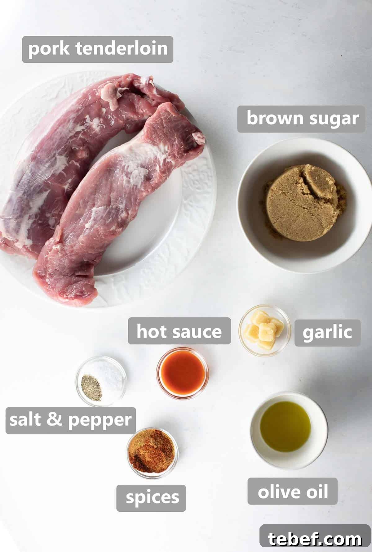 Slow-Cooker Sweet Pork Tacos Recipe for Tender, Flavorful Tacos 3 ingredients to make slow cooker pork on white background