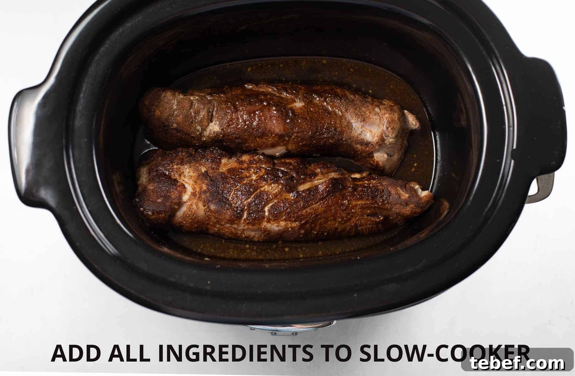 Slow-Cooker Sweet Pork Tacos Recipe for Tender, Flavorful Tacos 5 all ingredients to make pork tacos in slow cooker before cooking