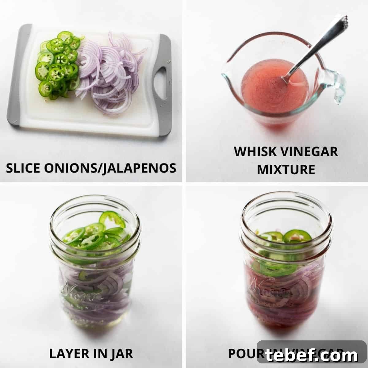 Slow-Cooker Sweet Pork Tacos Recipe for Tender, Flavorful Tacos 6 step by step photos of how to make pickled onions