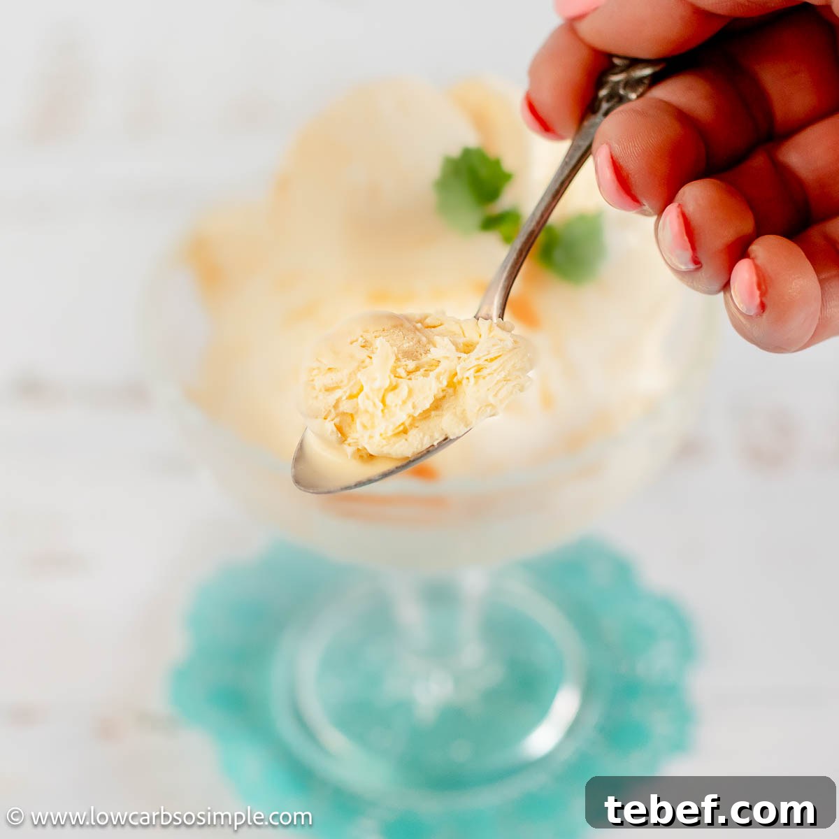 Spoonful of Truly Carnivore Ice Cream | Low-Carb, So Simple