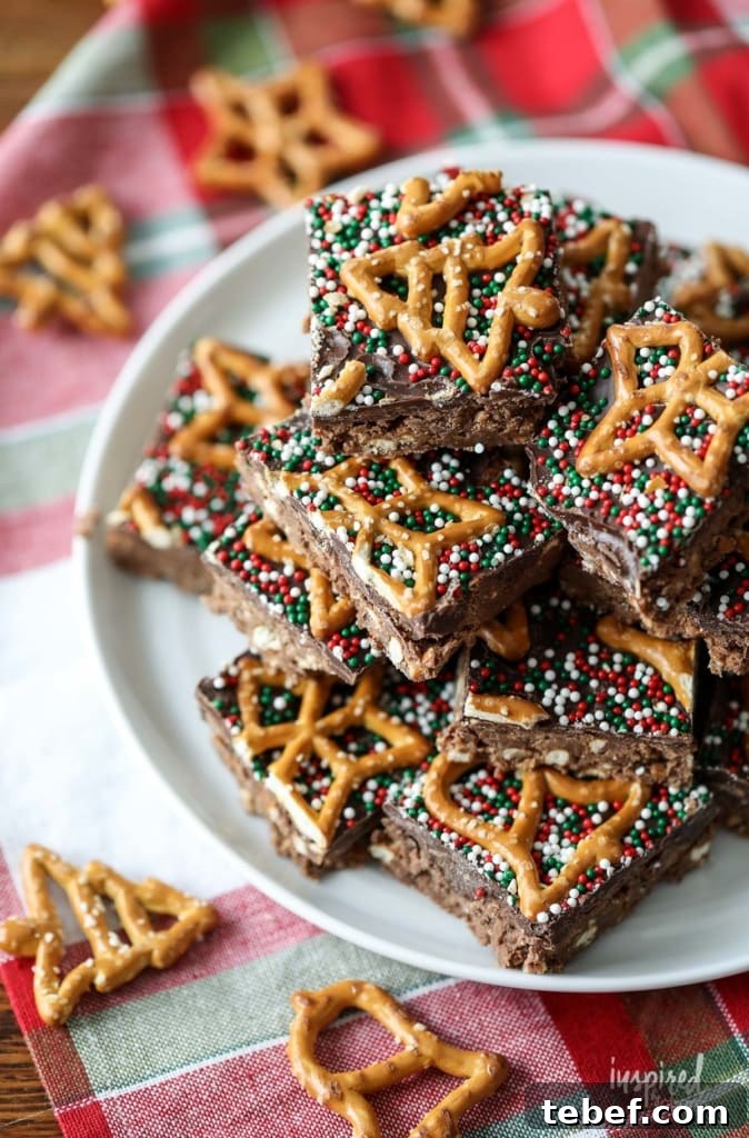 Chocolate Peanut Butter Pretzel Bars Recipe — Crunchy No-Bake Treat 12 Peanut Butter Chocolate Pretzel Bar recipe photo