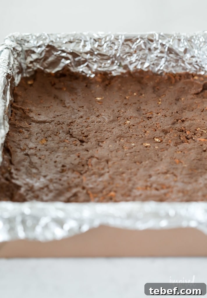 Chocolate Peanut Butter Pretzel Bars Recipe — Crunchy No-Bake Treat 5 Making the pretzel bars