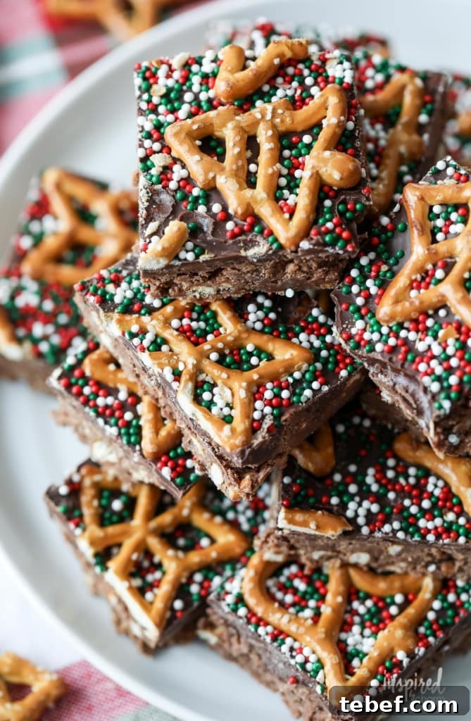 Chocolate Peanut Butter Pretzel Bars Recipe — Crunchy No-Bake Treat 9 Peanut Butter and Chocolate Pretzel Bar