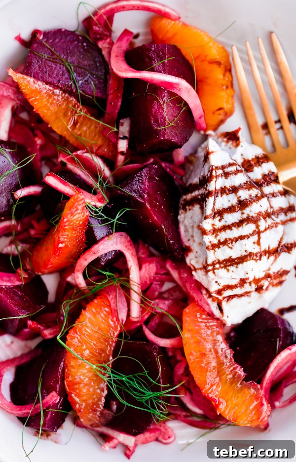 Roasted Beet Salad with Whipped Ricotta, Fennel & Orange 2 Roasted Beet Salad with Whipped Ricotta, Fennel, and Orange