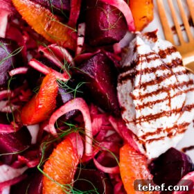 Roasted Beet Salad with Whipped Ricotta, Fennel, and Orange