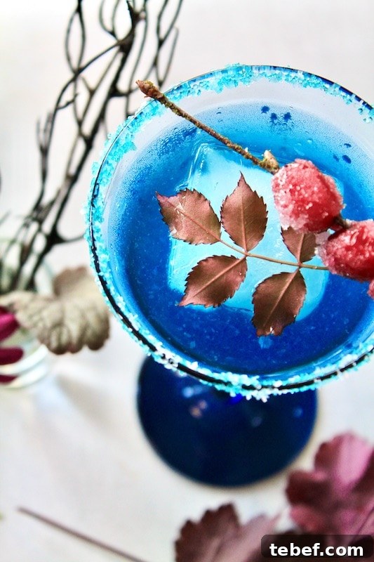 festive blue halloween drink recipe
