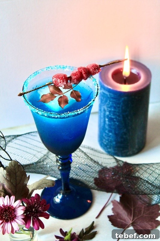 easy blue halloween drink