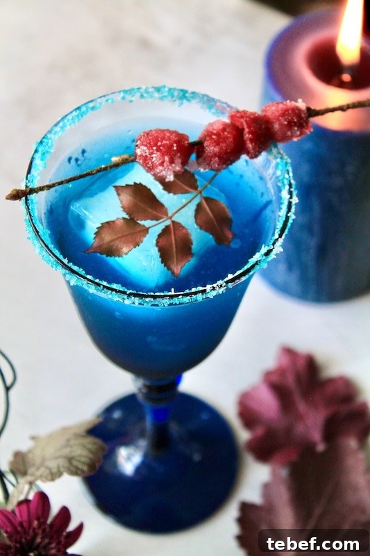 festive blue halloween drink recipe