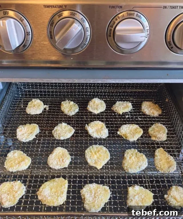 Keto Air Fryer Fried Pickles — Low-Carb Recipe 5 pickles in air fryer basket