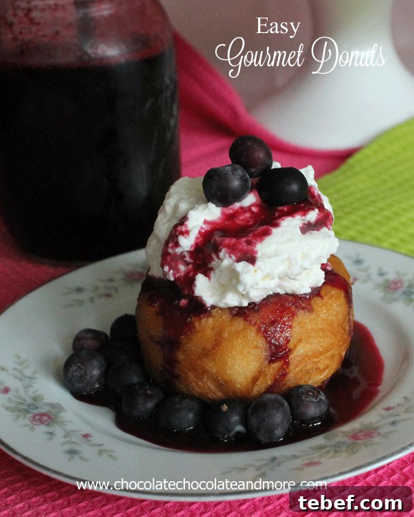 Gourmet Donuts Made at Home: Simple Recipes for Perfect Results 14 Blueberry Heaven Easy Gourmet Donut--fruits, cookies, candies, the possibilities are limitless