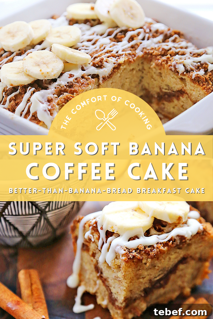 Moist Banana Coffee Cake Recipe with Brown Sugar Glaze 8 Recipe finished