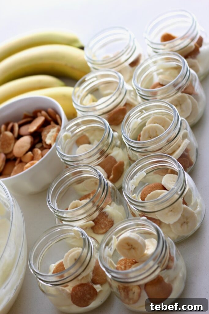 Creamy Banana Pudding Cups Recipe — No-Bake Dessert Cups 4 layering banana pudding cups