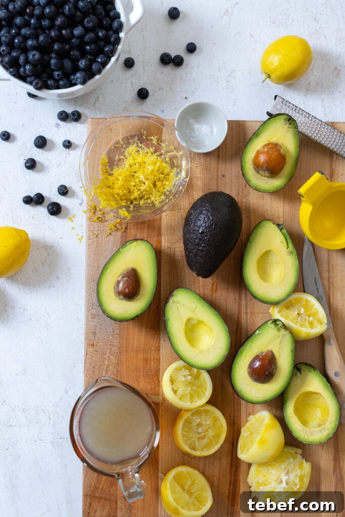Avocado tart filling ingredients