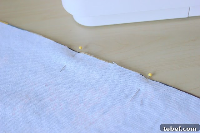 pinned fabric