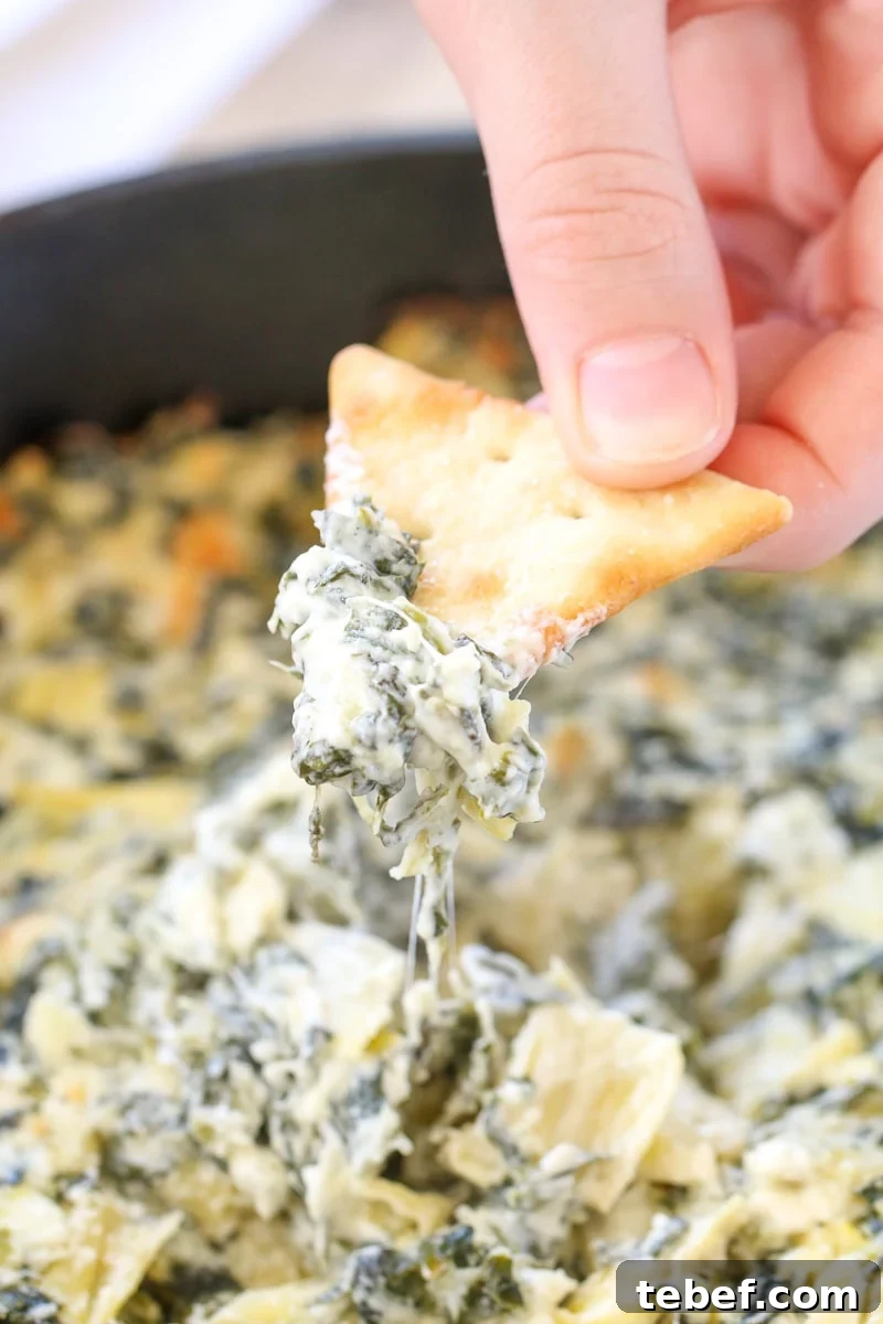 Try this perfect baked, hot spinach artichoke dip. hot spinach artichoke dip - baked