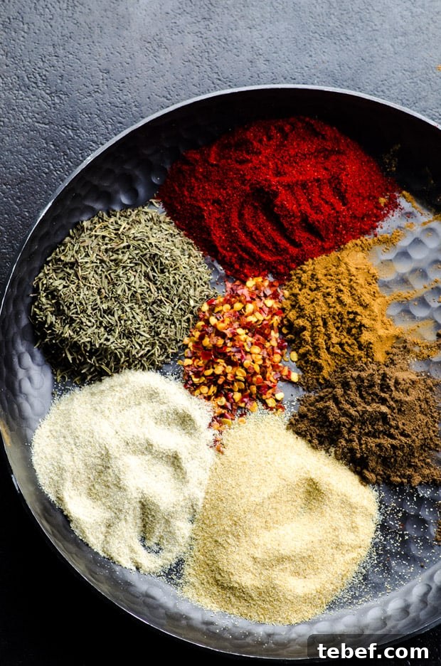 Authentic Jamaican Jerk Seasoning Recipe & Homemade Spice Blend 3 Spices for Jamaican Jerk on a round metal plate