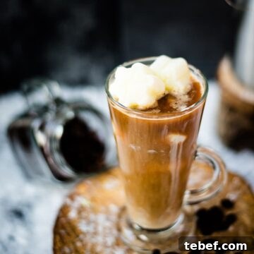 Divine iced coffee with snowflake shaped milk cubes.