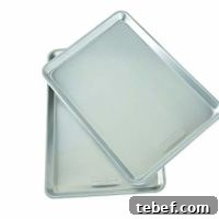 Nordic Ware Natural Aluminum Commercial Baker's Half Sheet (2 Pack), Silver