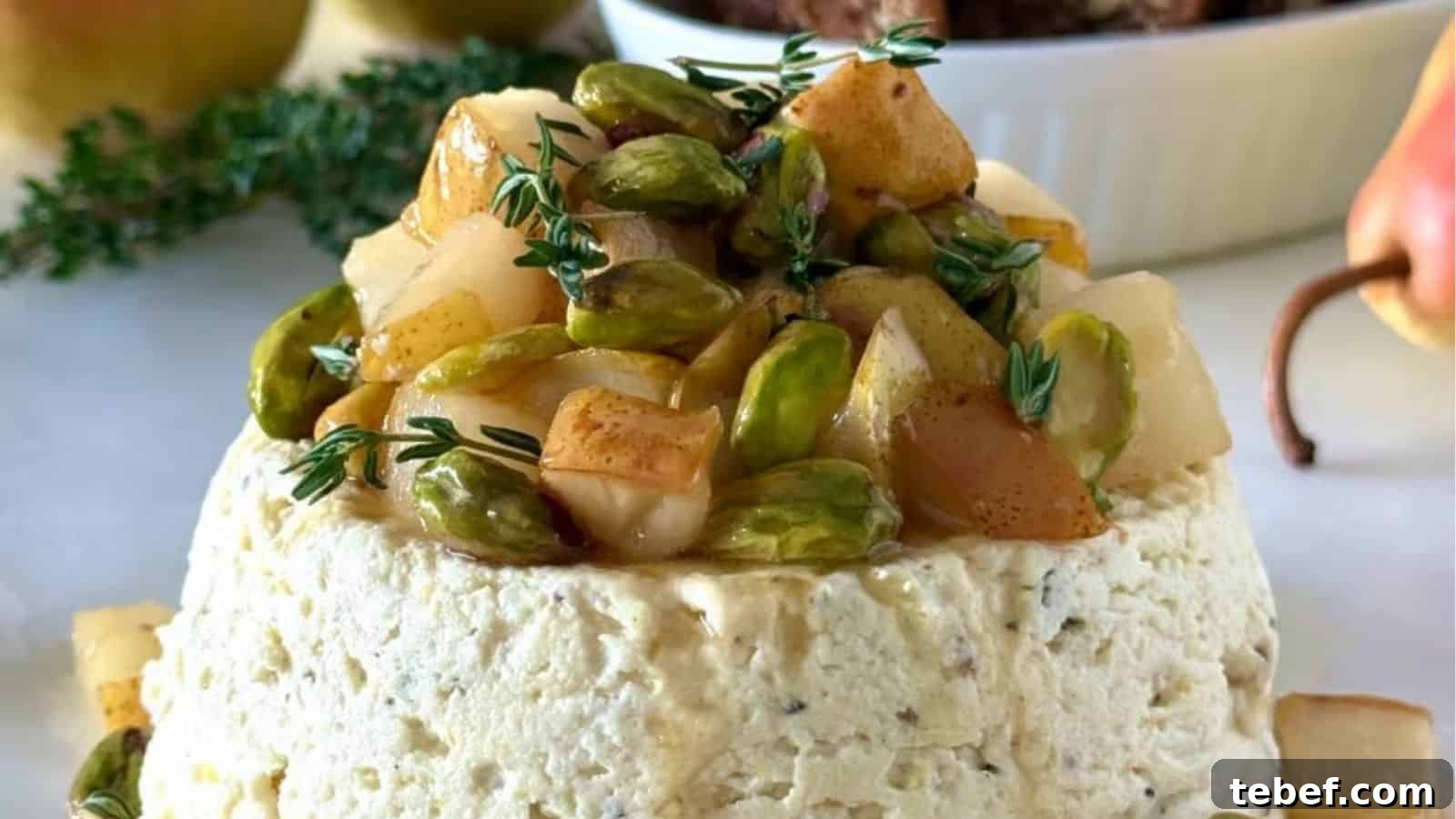 22 Festive Holiday Party Appetizers to Delight Your Guests 13 Pear and Pistachio Baked Ricotta
