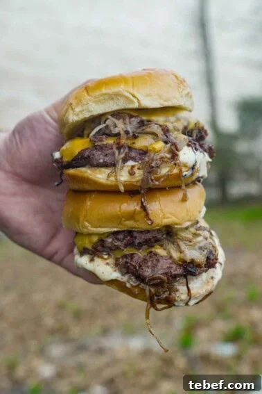 Pizza Smashburger Recipe: Crispy Beef Patty with Melty Pizza Toppings 9 The Wagyu Smash Burger is a masterpiece with the best quality beef and caramelized onions and American cheese.