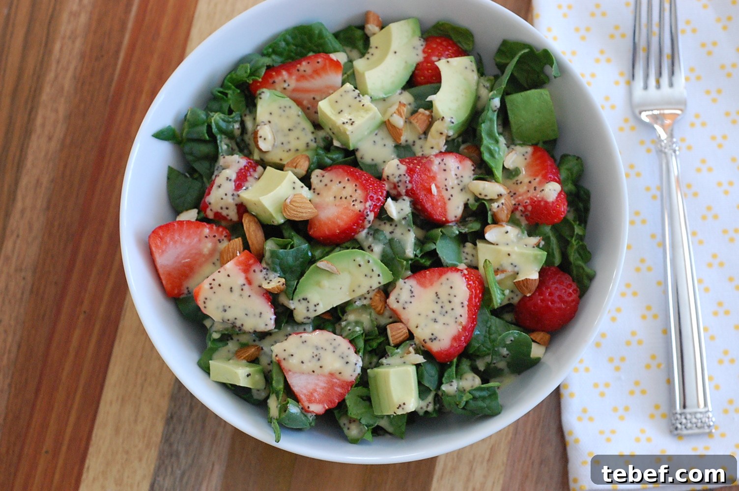 Week 6 Weekly Meal Plan & Grocery List for Families 12 Spinach Salad with Maple Lemon Poppy Seed Dressing