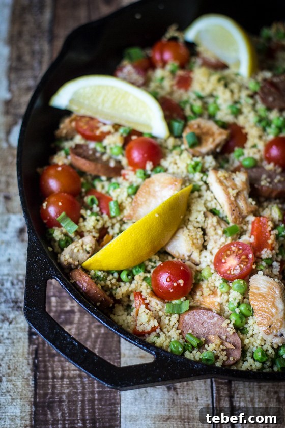 Week 6 Weekly Meal Plan & Grocery List for Families 4 Chicken-Sausage-Couscous-Paella-4