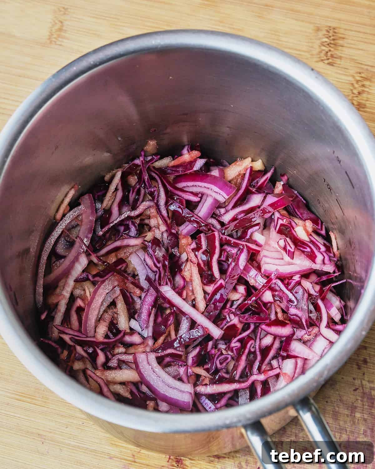 photo showing the mixture before starting cooking.