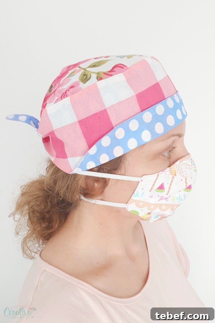 Reversible Scrub Cap Sewing Pattern (Free Download) 3 Scrub cap sewing pattern