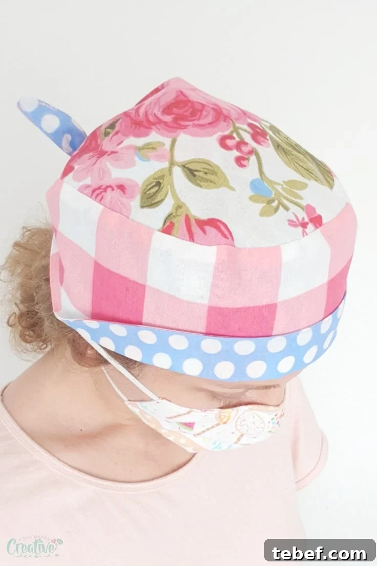 Reversible Scrub Cap Sewing Pattern (Free Download) 6 How to make a scrub cap