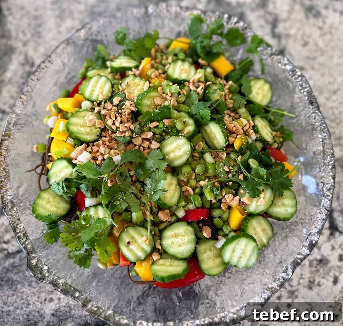 I am making the salad in a bowl before tossing it. 