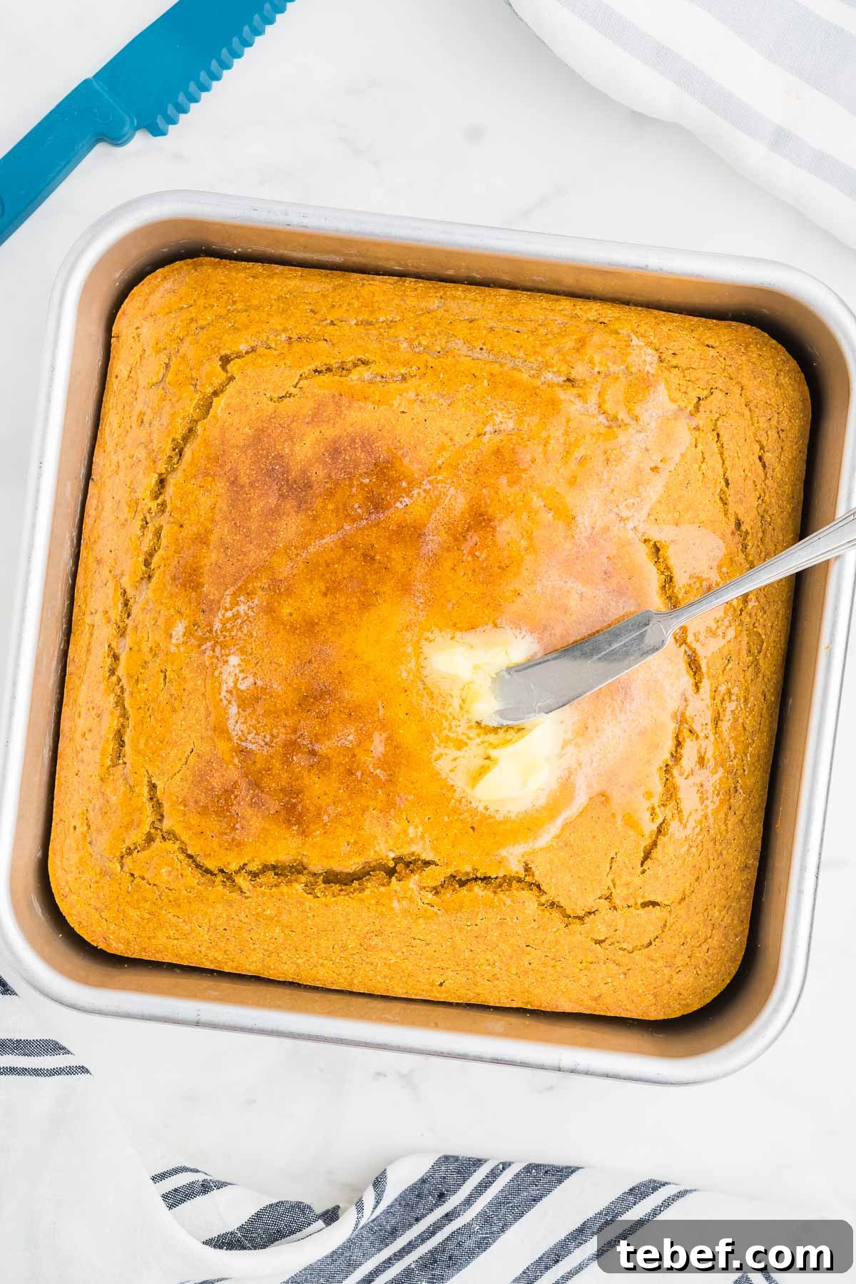 Moist Pumpkin Cornbread Recipe for Fall Baking 7 butter on pumpkin cornbread recipe