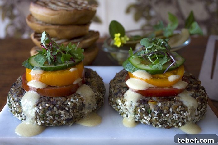 Juicy Grilled Portobello Mushroom Burger Recipe 3 The burger is a blend of Portobello Mushrooms, Brown Rice, Chickpeas with Vegetables and Spices
