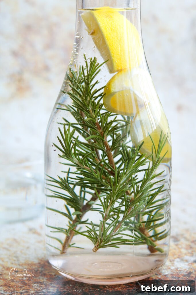 Detoxifying Rosemary Lemon Water Recipe for Daily Refreshment 3 closeup of rosemary lemon water