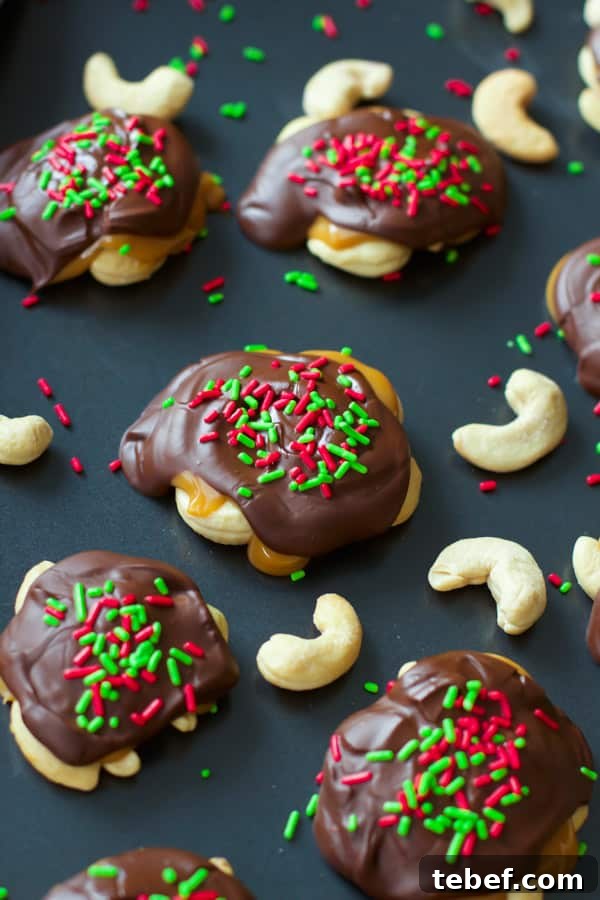 How to Make Adorable Snowman Chocolate Cups for Winter Treats 3 christmas-dulce-de-leche-cashew-turtles-5