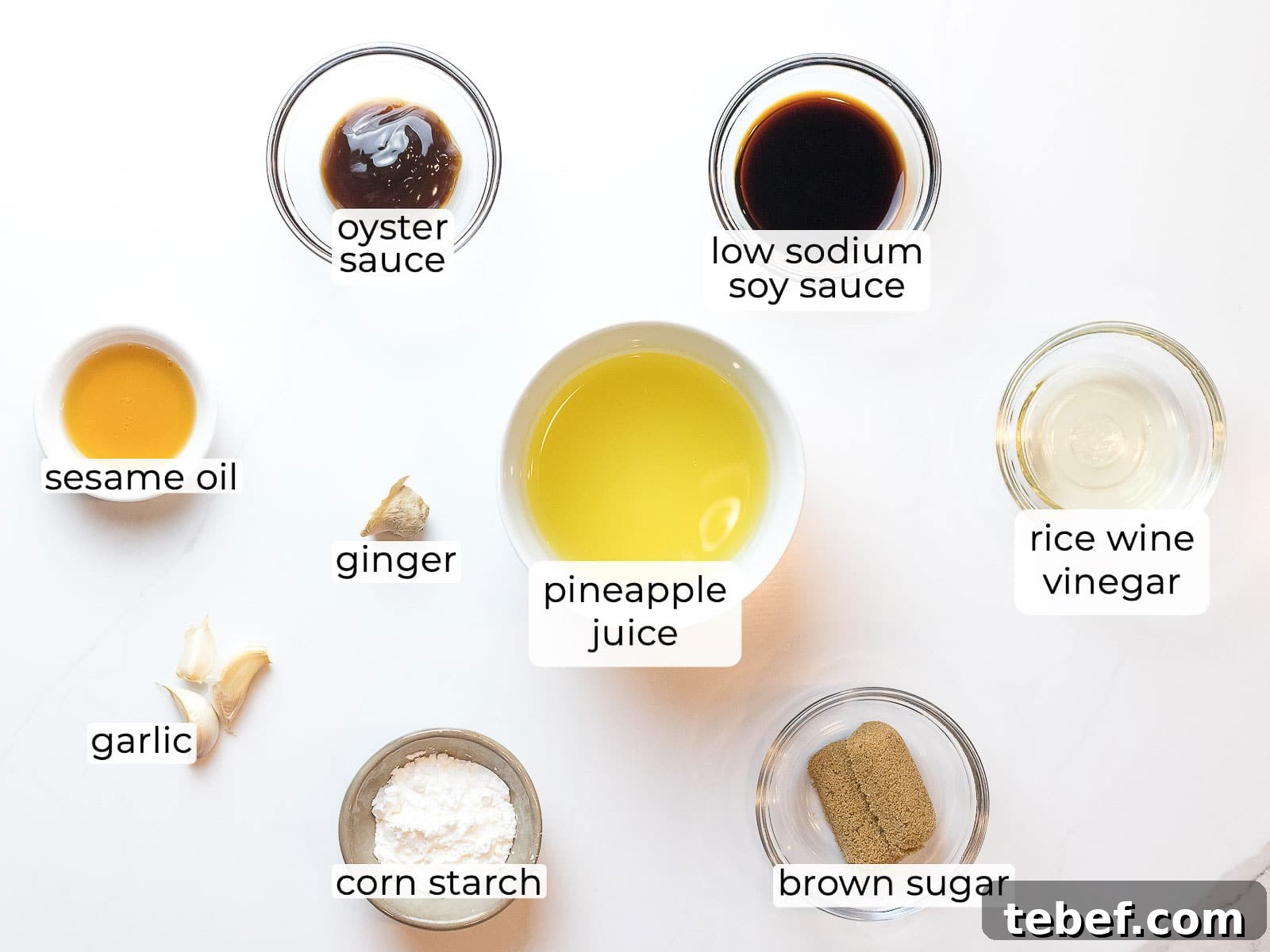 ingredients for pineapple chicken sauce