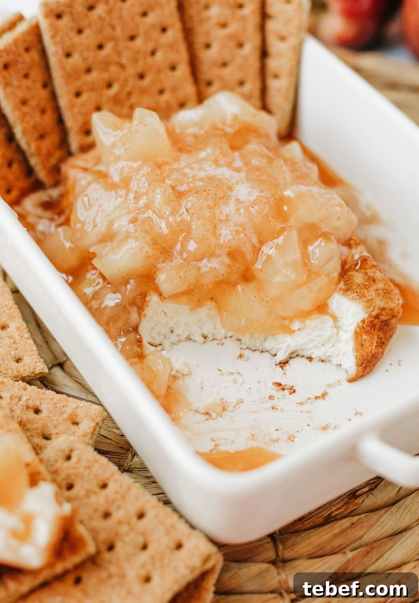 Smoked Cream Cheese with Apple Pie Flavor: Recipe & Tips 12 apple pie smoked cream cheese dip in a white serving dish