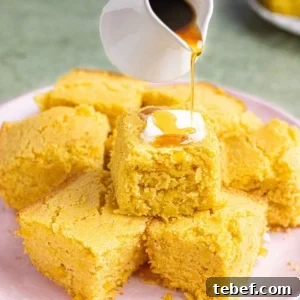 Moist Eggless Cornbread Recipe Without Eggs 9 cornbread without eggs stacked on a plate.