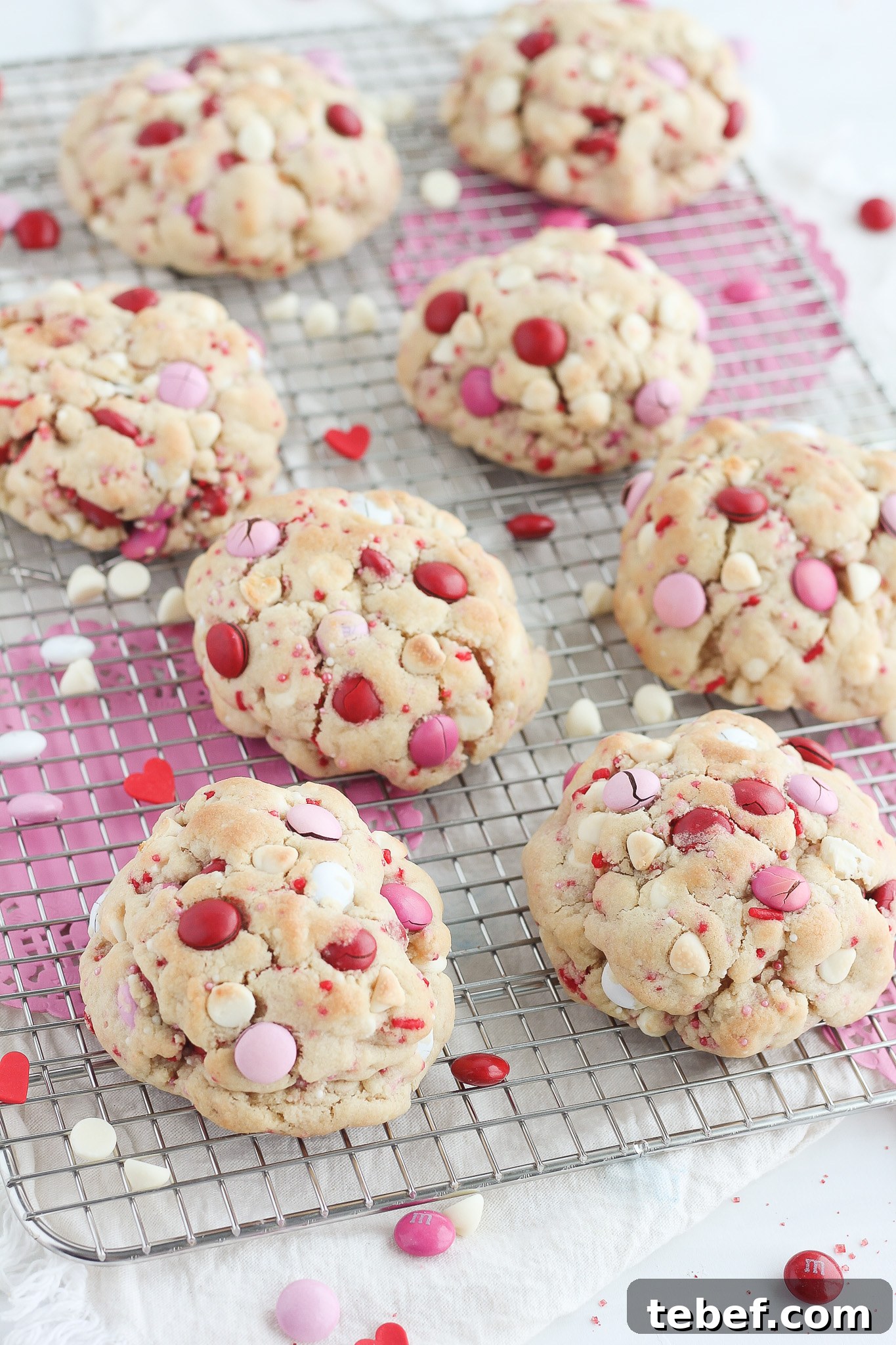 Cookie dough with sprinkles