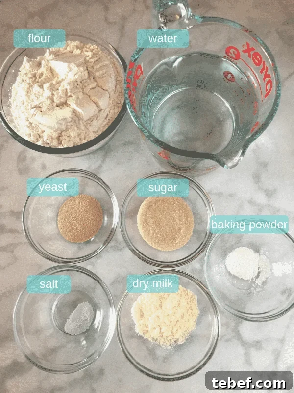 A photo showing ingredients for Qatayef recipe