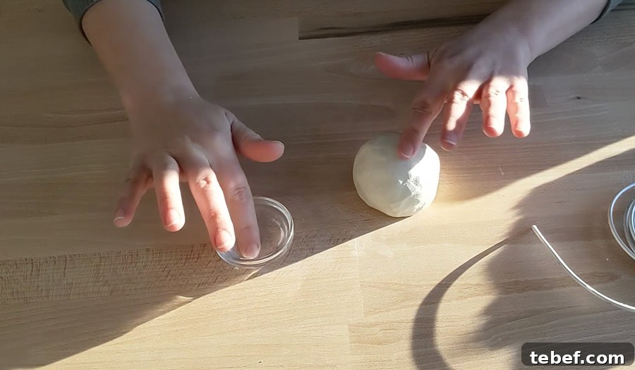 Smooth clay with water