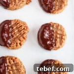 Chocolate dipped peanut butter cookies keto